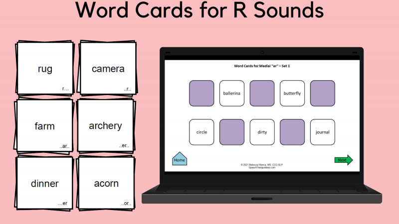 Word Cards For R Sounds