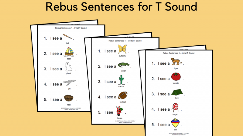 Rebus Sentences For T Sound