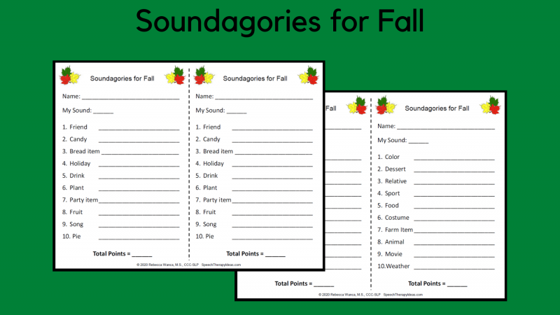 Soundagories For Fall