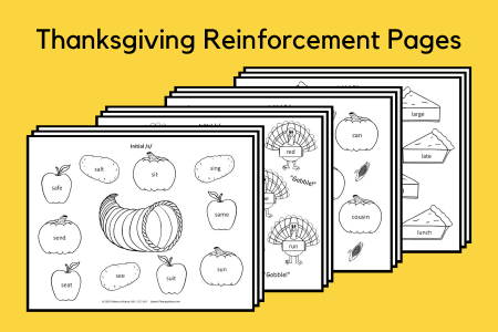 Thanksgiving Articulation Reinforcement Pages