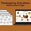 Thanksgiving Articulation Reinforcement Pages