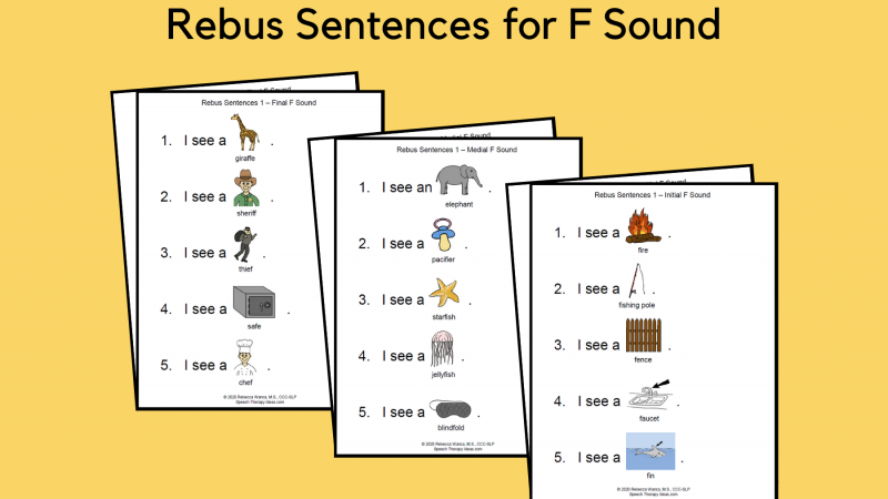 Rebus Sentences For F Sound