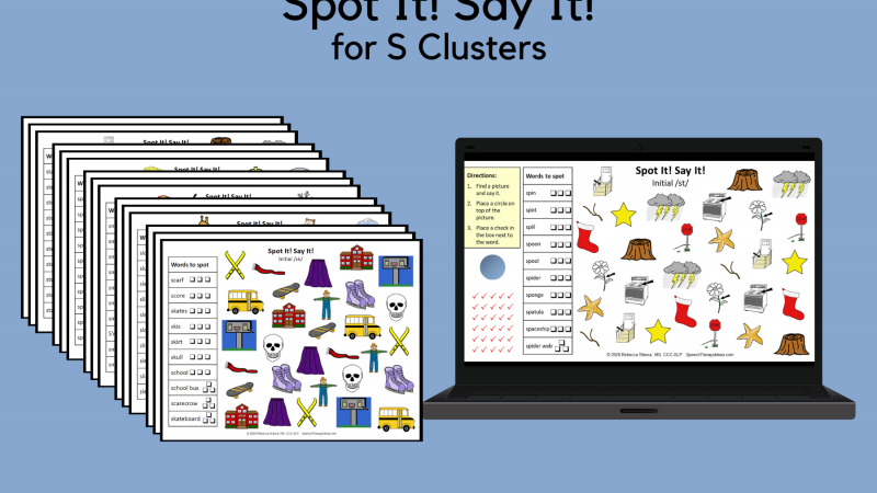 Spot It! Say It! For S Clusters
