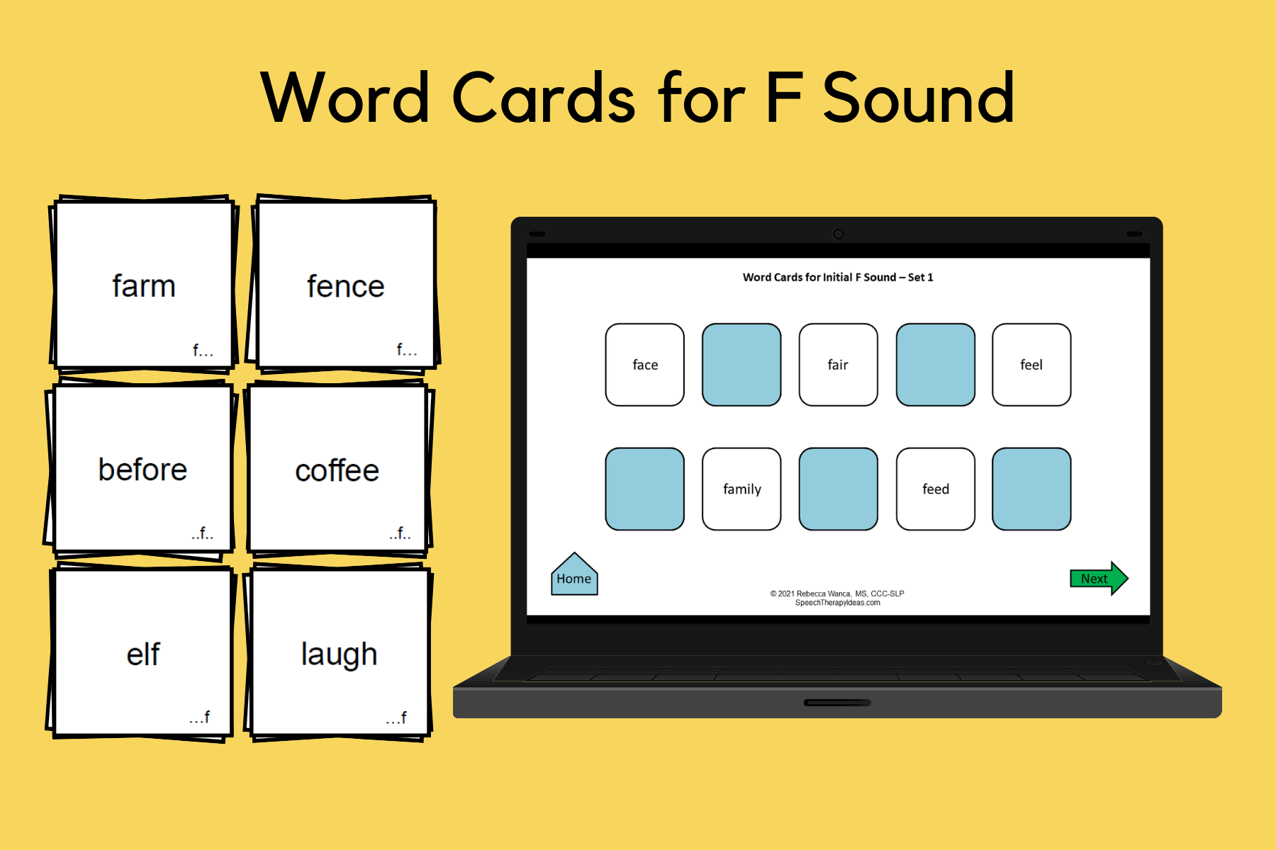 Word Cards For F Sound