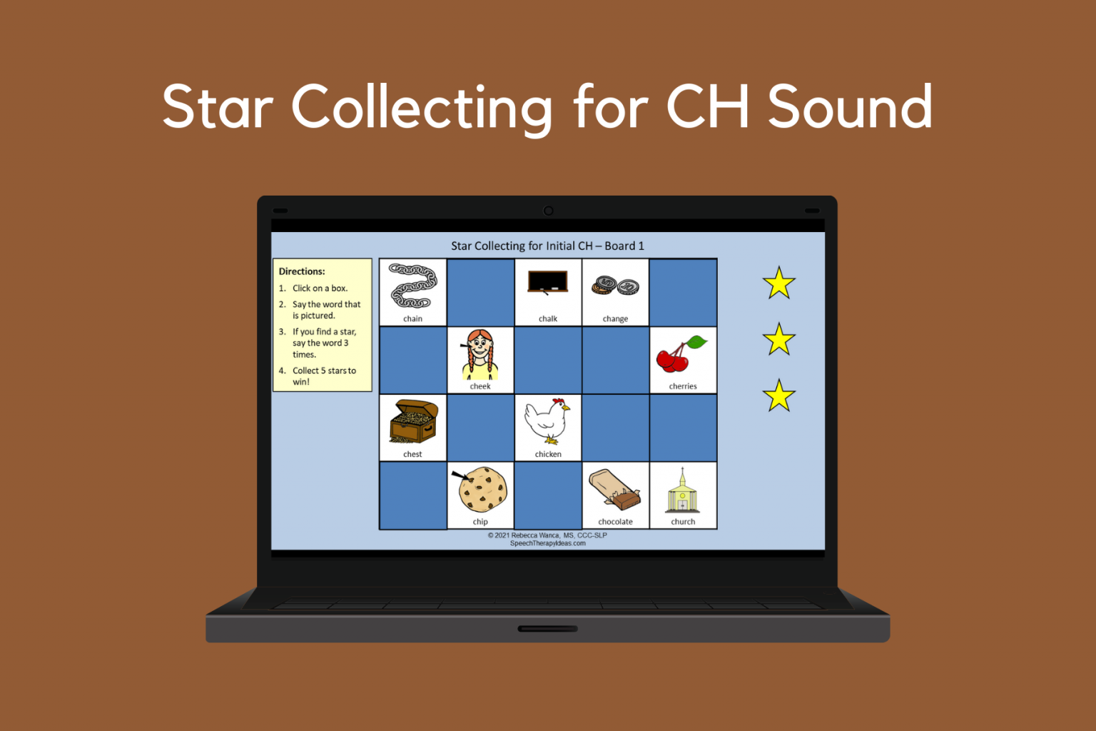 Star Collecting for CH Sound | Speech Therapy Ideas