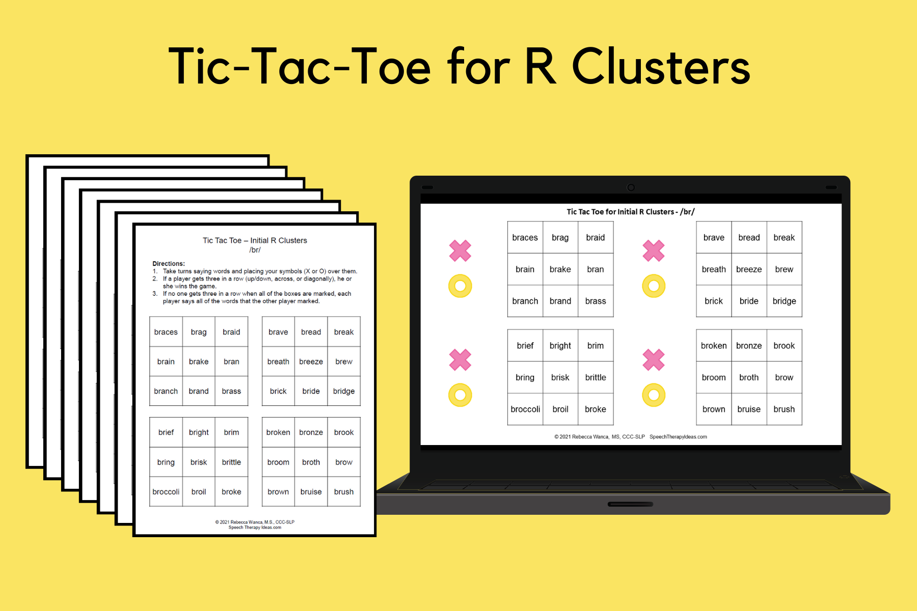Tic-Tac-Toe Games for Initial R Clusters