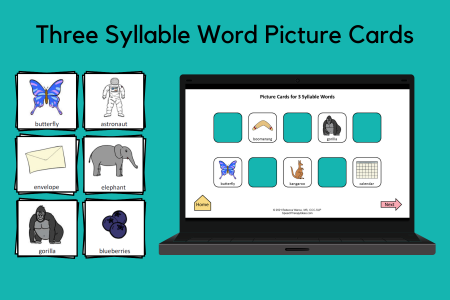 Three Syllable Word Picture Cards
