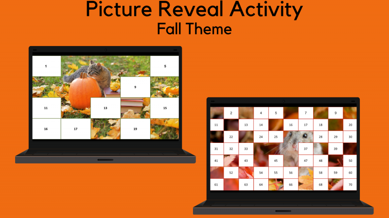 Picture Reveal Activity – Fall Theme
