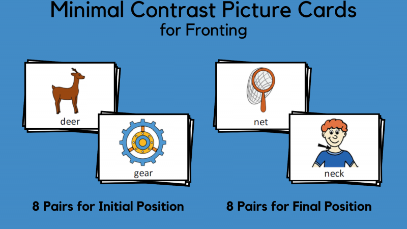 Minimal Contrast Picture Cards For Fronting