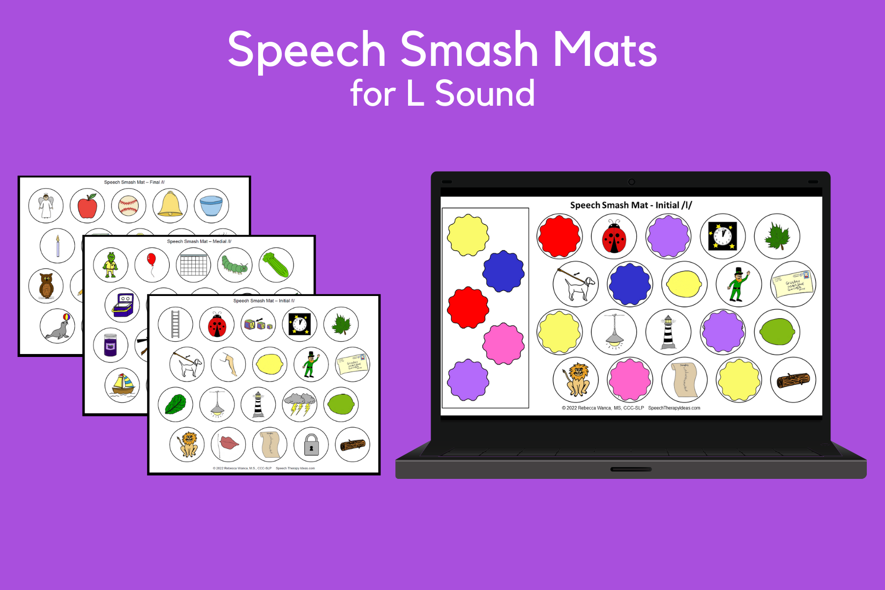Speech Smash Mats for L Sound