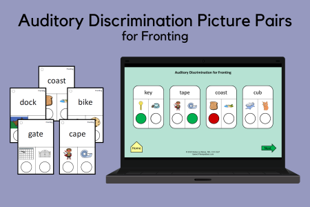 Auditory Discrimination Picture Pairs for Fronting