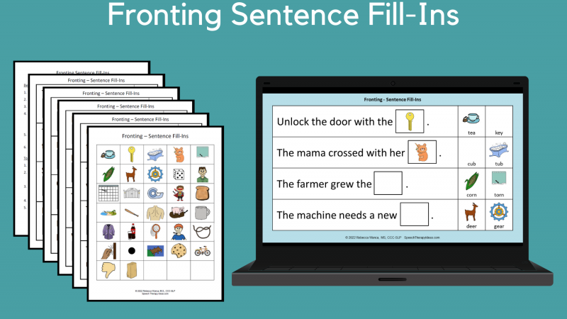 Fronting Sentence Fill Ins