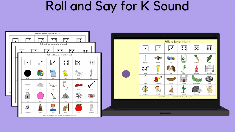 Roll And Say For K Sound