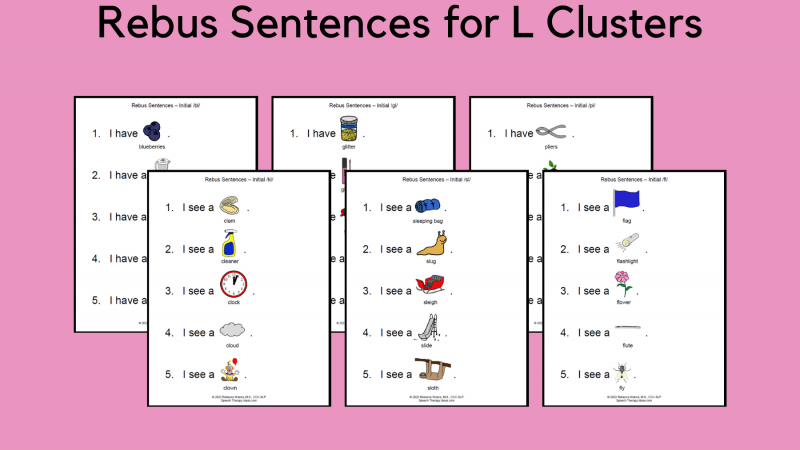 Rebus Sentences For L Clusters