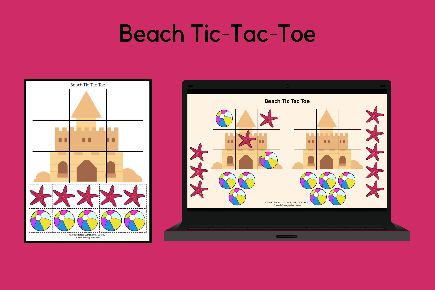 Beach Tic-Tac-Toe Reinforcement Activity