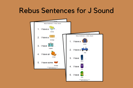 Rebus Sentences for J Sound