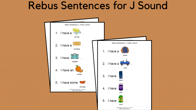 Rebus Sentences For J Sound