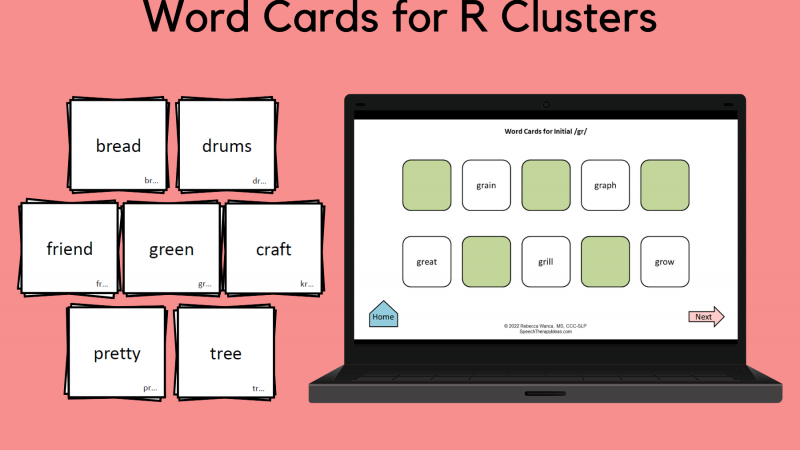 Word Cards For R Clusters