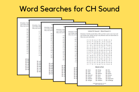 Word Searches for CH Sound