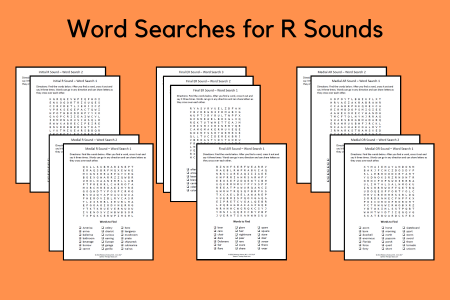 Word Searches for R Sounds