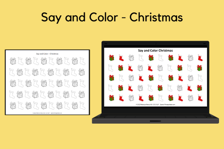Say and Color - Christmas