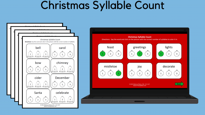 Christmas Syllable Count