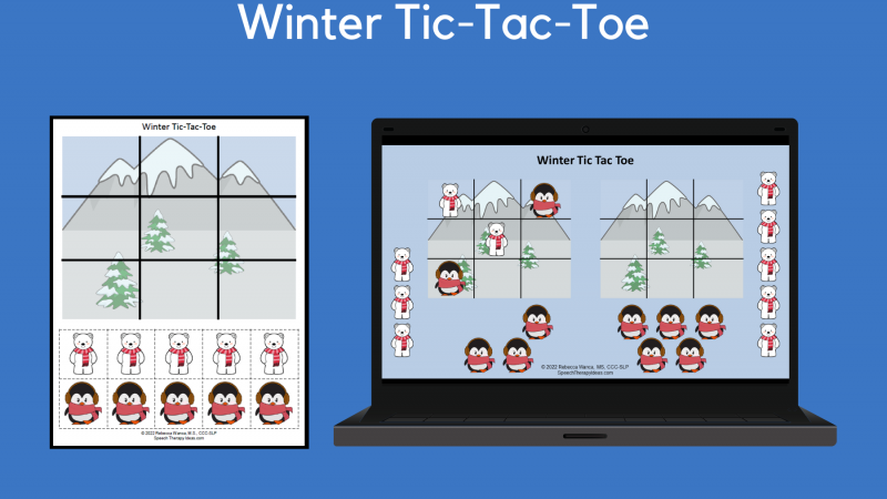 Winter Tic Tac Toe Reinforcement Activity
