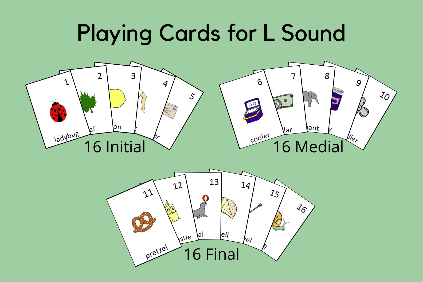 Playing Cards For L Sound