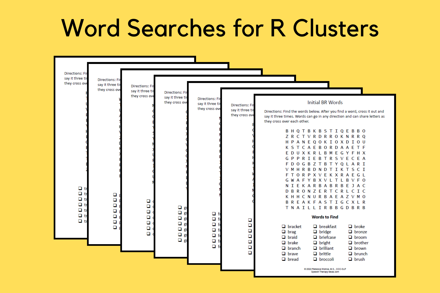 Word Searches for R Clusters