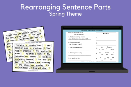 Rearranging Sentence Parts - Spring Theme