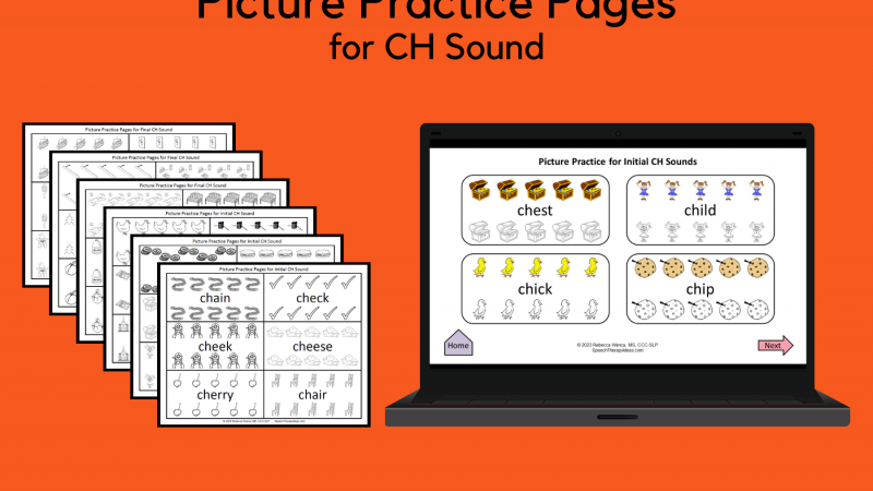 Picture Practice Pages For CH Sound