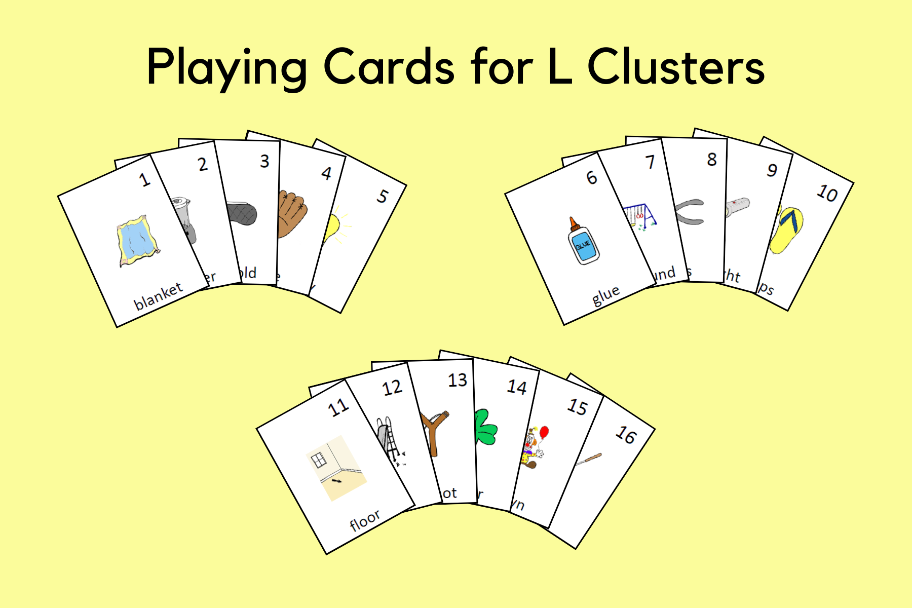 Playing Cards for L Clusters