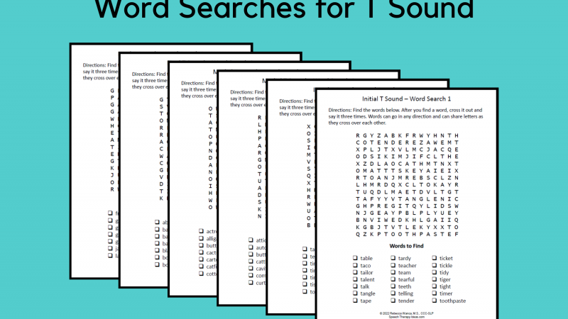 Word Searches For T Sound