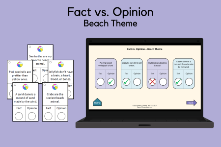 Fact vs. Opinion - Beach Theme