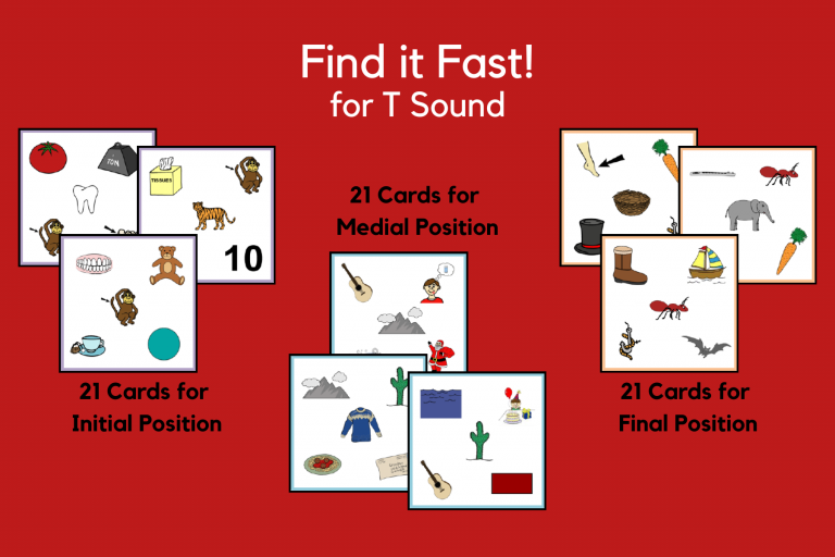 Find It Fast Game for T Sound | Speech Therapy Ideas