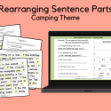 Rearranging Sentence Parts – Camping Theme