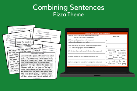 Combining Sentences - Pizza Theme