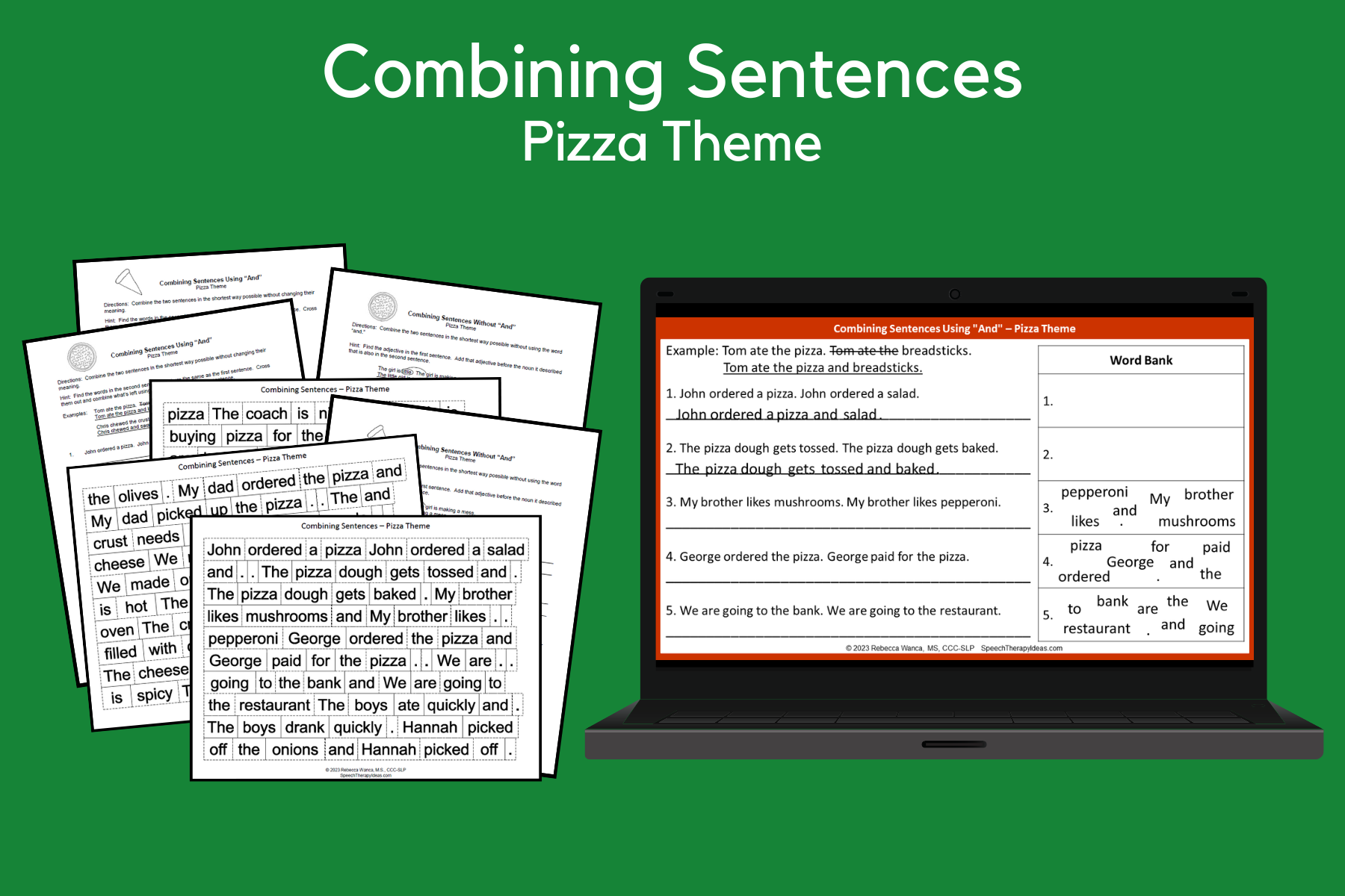 Combining Sentences – Pizza Theme