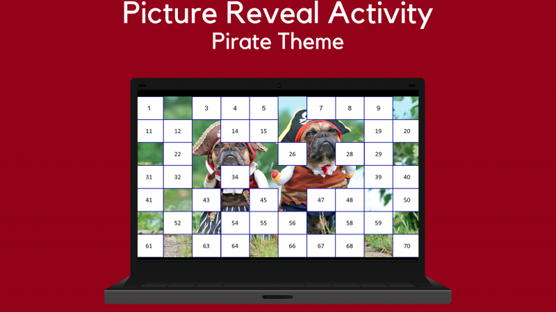 Picture Reveal Activity – Pirate Theme