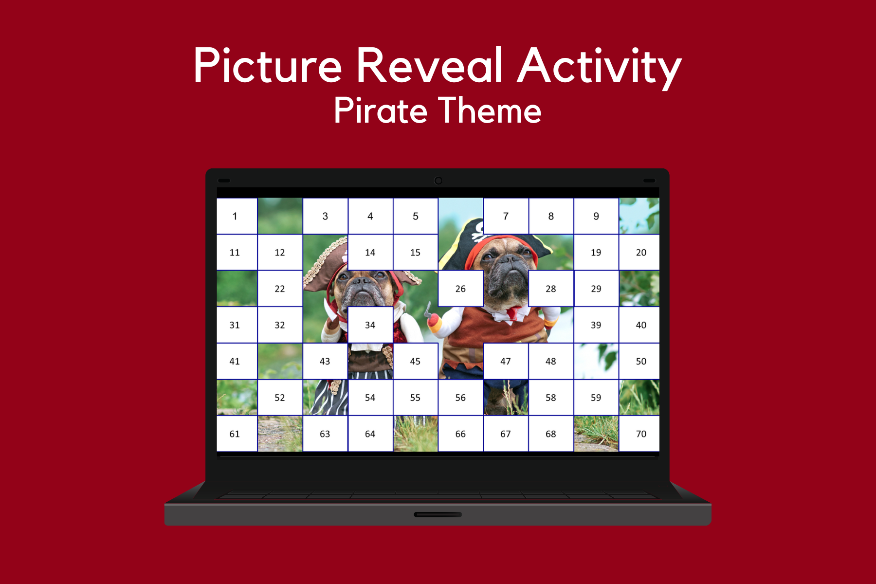 Picture Reveal Activity – Pirate Theme