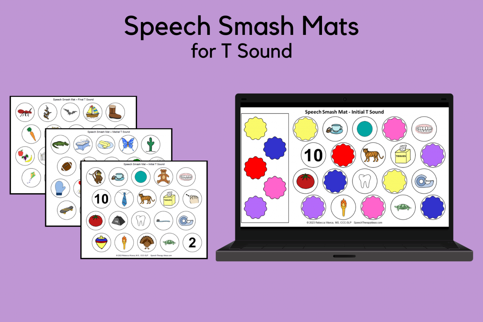 Speech Smash Mats for T Sound Speech Therapy Ideas