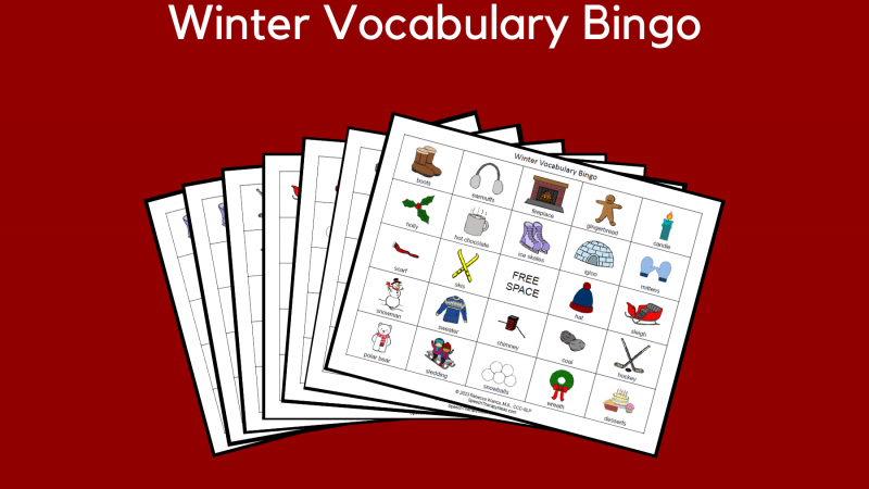 Winter Vocabulary Bingo