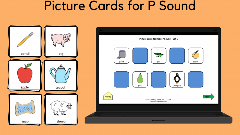 Picture Cards For P Sound