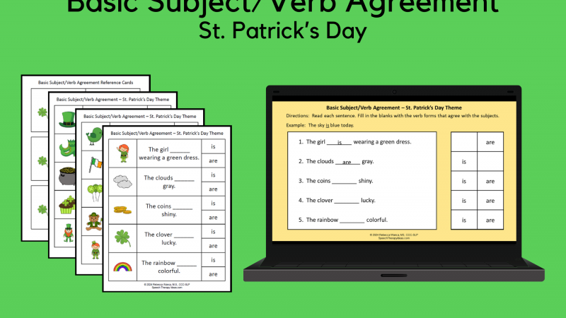 Basic Subject/Verb Agreement For St. Patrick’s Day