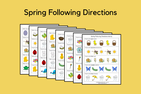Spring Following Directions Activity