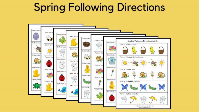 Spring Following Directions Activity