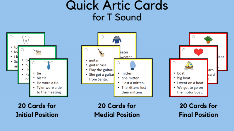 Quick Artic Cards For T Sound