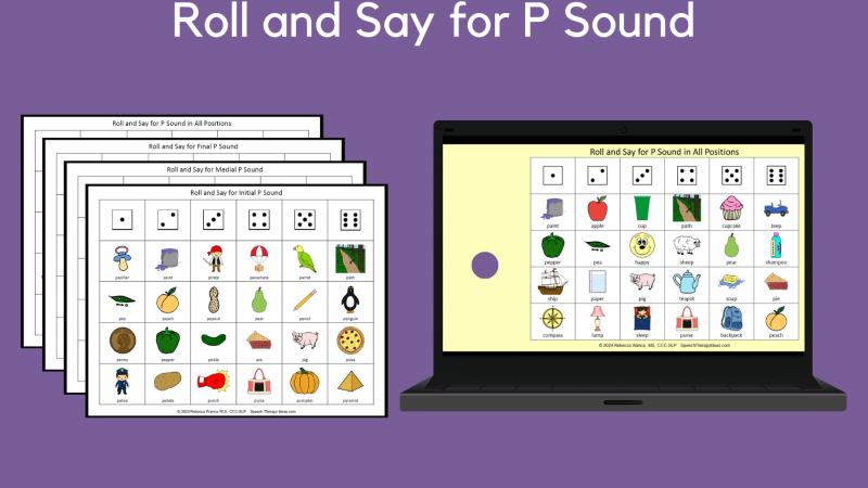 Roll And Say For P Sound