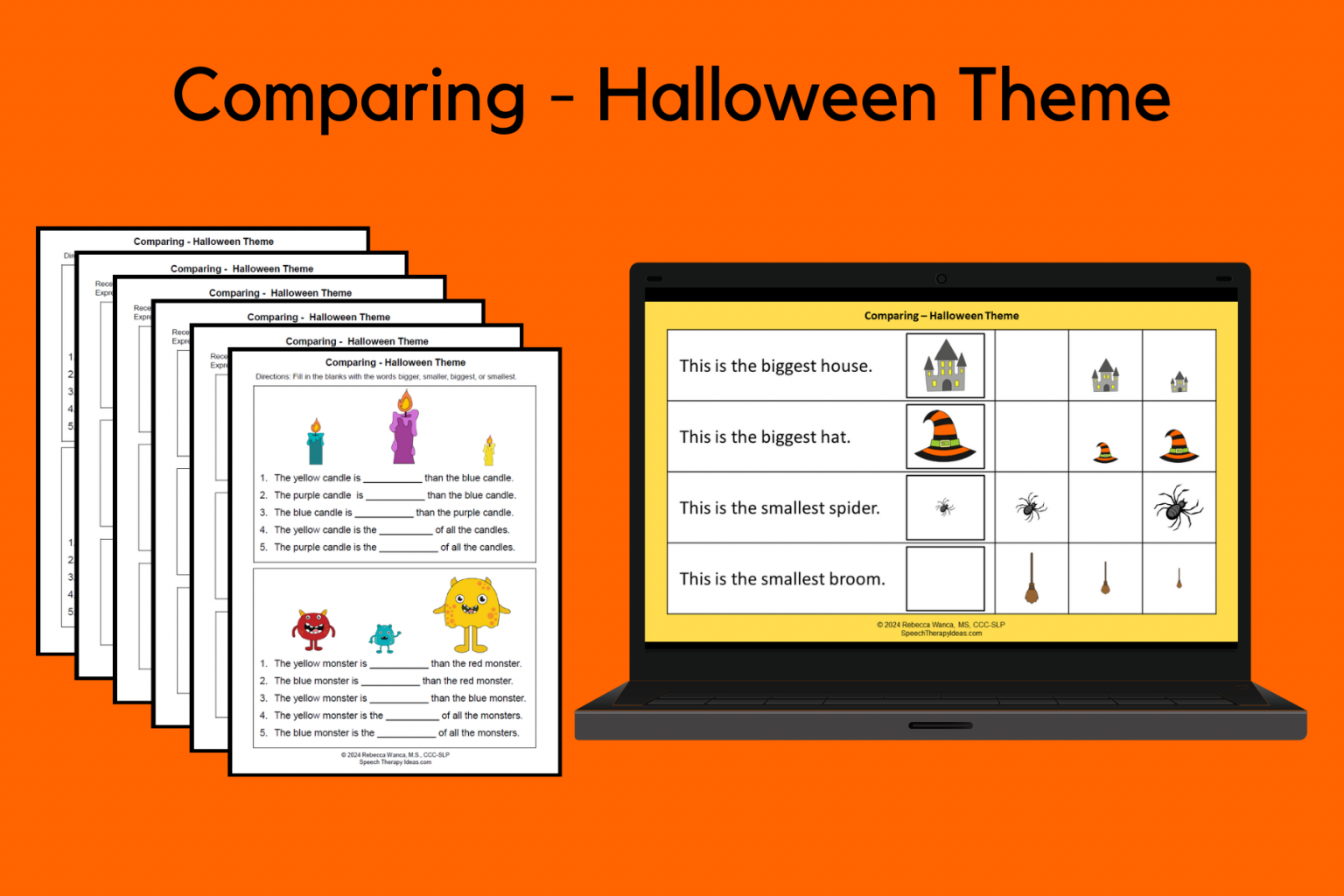 Comparing with Halloween Items Speech Therapy Ideas