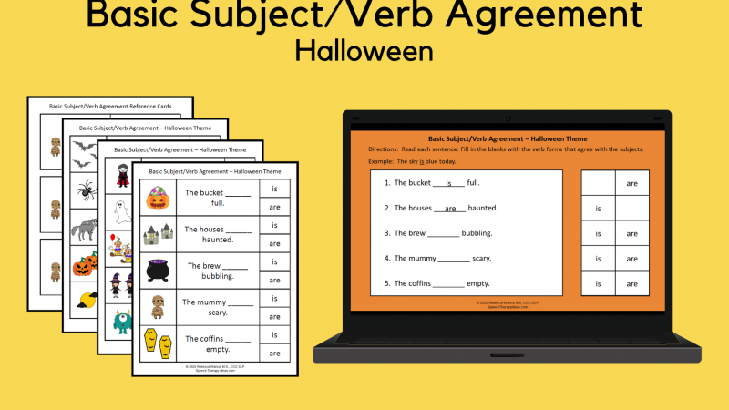Basic Subject & Verb Agreement – Halloween Theme